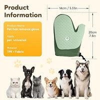 All-in-One Grooming Mist Glove for Pets with Spray - Upgrade Efficient Pet Hair Remover Gloves Grooming Spray Comb, Gentle Fast Deshedding & Massage for Dogs Cats (Green)