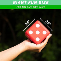 GoSports Giant 3.5 Inch Red Foam Playing Dice Set with Scoreboard – Fun for Kids & Family - image 3
