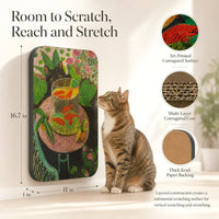 Cat Wall Scratcher, Art Cat Scratching Board for Indoor Cats – Essentials for Cats - Goldfish - image 2