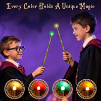 KingVows Light Up Magic Wizard Wand with 4 Color Lights & Sound - Golden - image 4