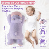 meowtastic Dog Weighted Stuffed Animals, Plush Pillow for Kids – Fun for Kids & Family - Purple Hippo / Large / Hippopotamus - image 3