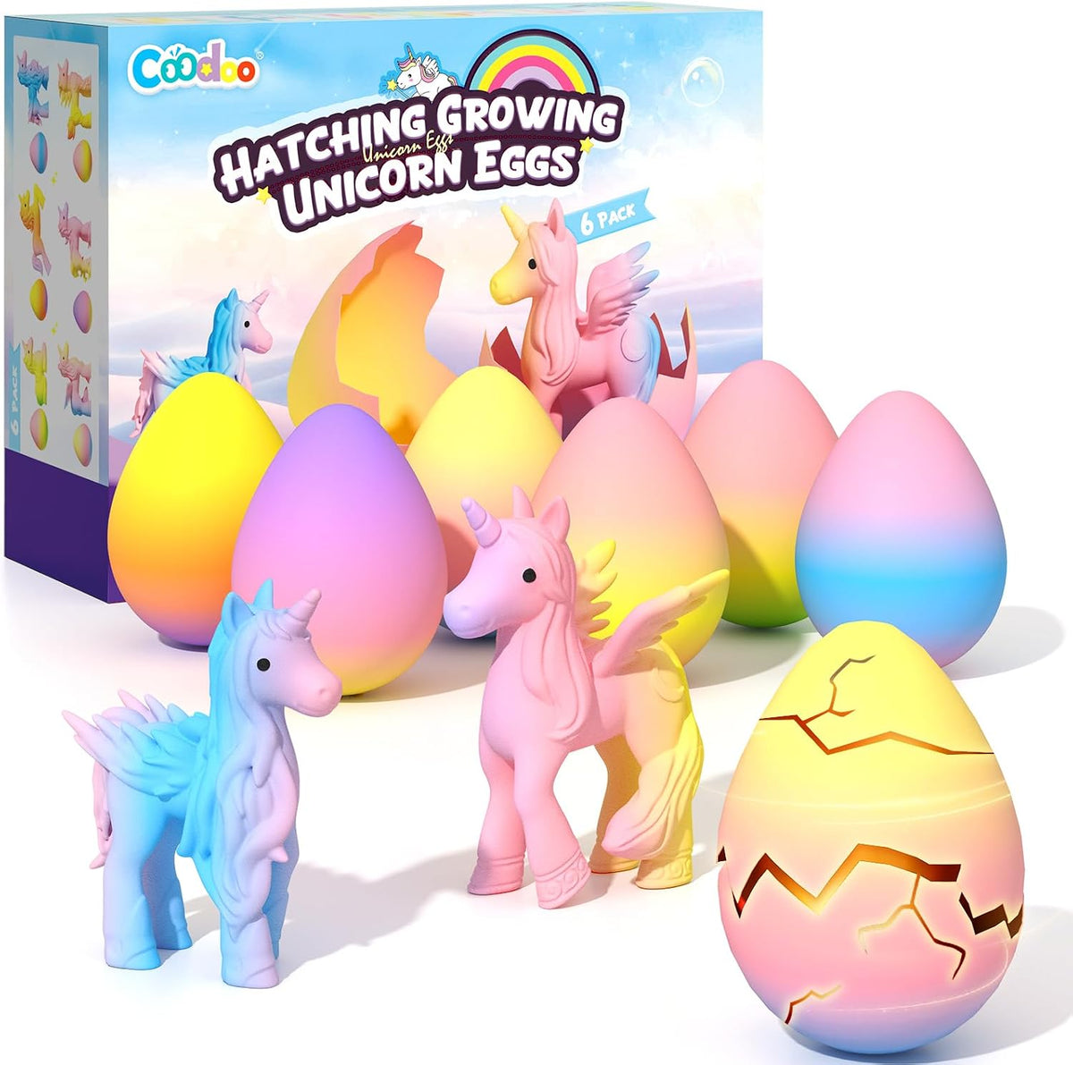 Unicorn Hatching Rainbow Eggs for Kids