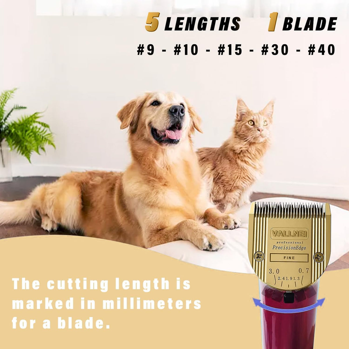 3-Pack 5-in-1 Replacement Blade Compatible with Wahl Animal Bravura - Gold / 1 Pack - image 2