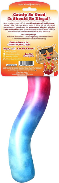 Meowijuana Kicker Toy for Cats | Get Kickin' Gummy Worm | Refillable Kicker Catnip Toy | Promotes Play and Cat Health | Includes Potent Hand Harvested Catnip Grown in North America