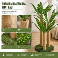 LEMONDA 31.5Inch Palm Tree Cat Scratching Post – Essentials for Cats - Calathea Tree - image 4