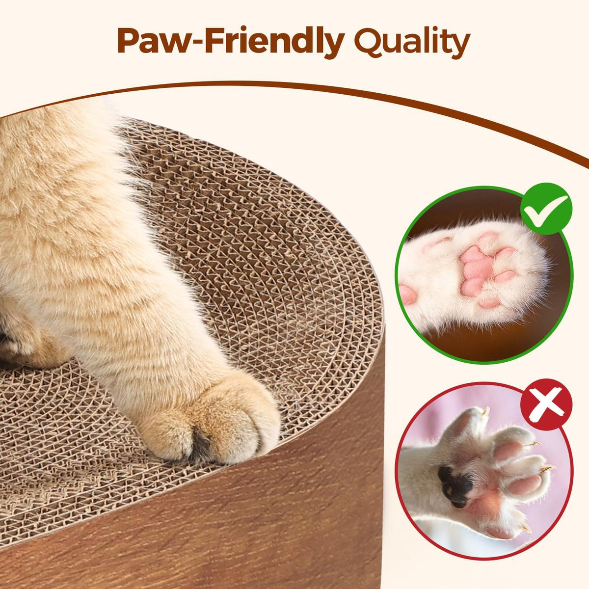 ComSaf Cat Scratcher Bed 17 x 13 in - Wood Grain B - image 4