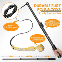 Ycozy Flirt Pole for Dogs Heavy Duty Interactive Toys Tug of War - image 3