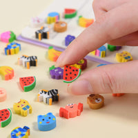 15Pcs Cute Fruit Erasers for Kids - Animal & Fruit - image 2