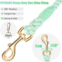 5 FT Handmade Rope Dog Leash for Small Medium and Large Dogs – Essentials for Dogs - 5FT x 1/2in (Pack of 1) / Light Green - image 4