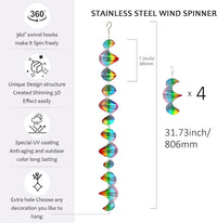 Aoedelyart 3D American flag eagle wind spinner in red, white and blue stainless steel - view 10