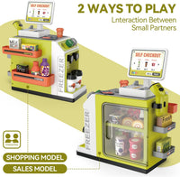 Kids Cash Register Playset, Calculator, Scanner, Ages 3+ - Green - image 2