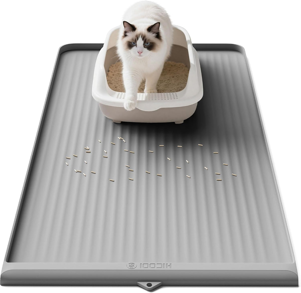 Cat Litter Mat 36"x24", Waterproof Litter Trapping Mat, Grey – Daily Care for Cats