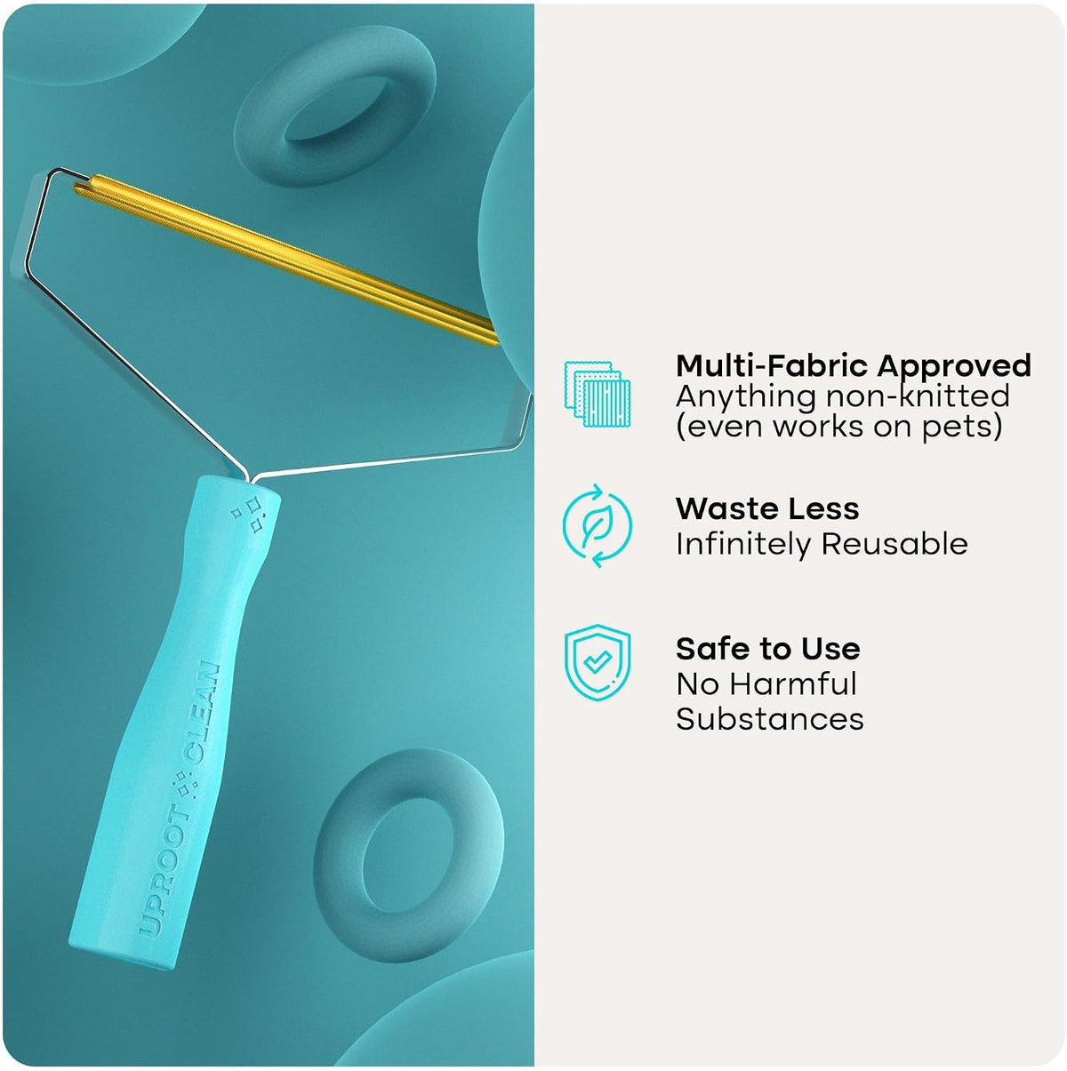 Uproot Clean Pro Pet Hair Removal Tool, Multi-Fabric Edge - Blue / 1 Pack - image 3