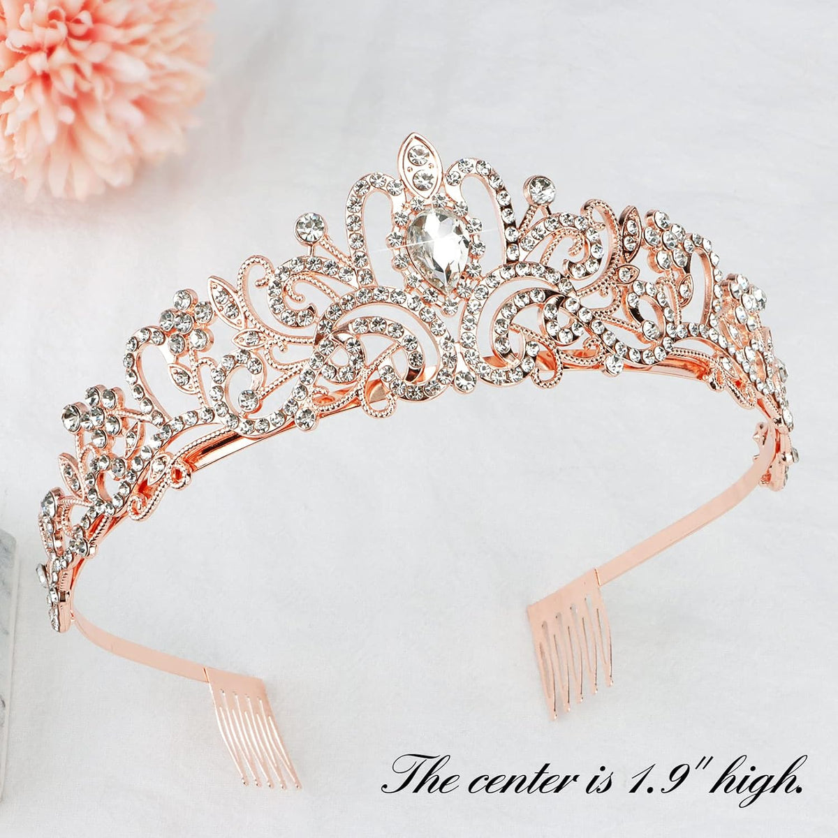 CIEHER Princess Crown and Birthday Sash Set - Rose Gold - image 3
