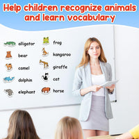 Kasfalci CVC Word Magnets for Toddlers 1-3 - Animal - image 2