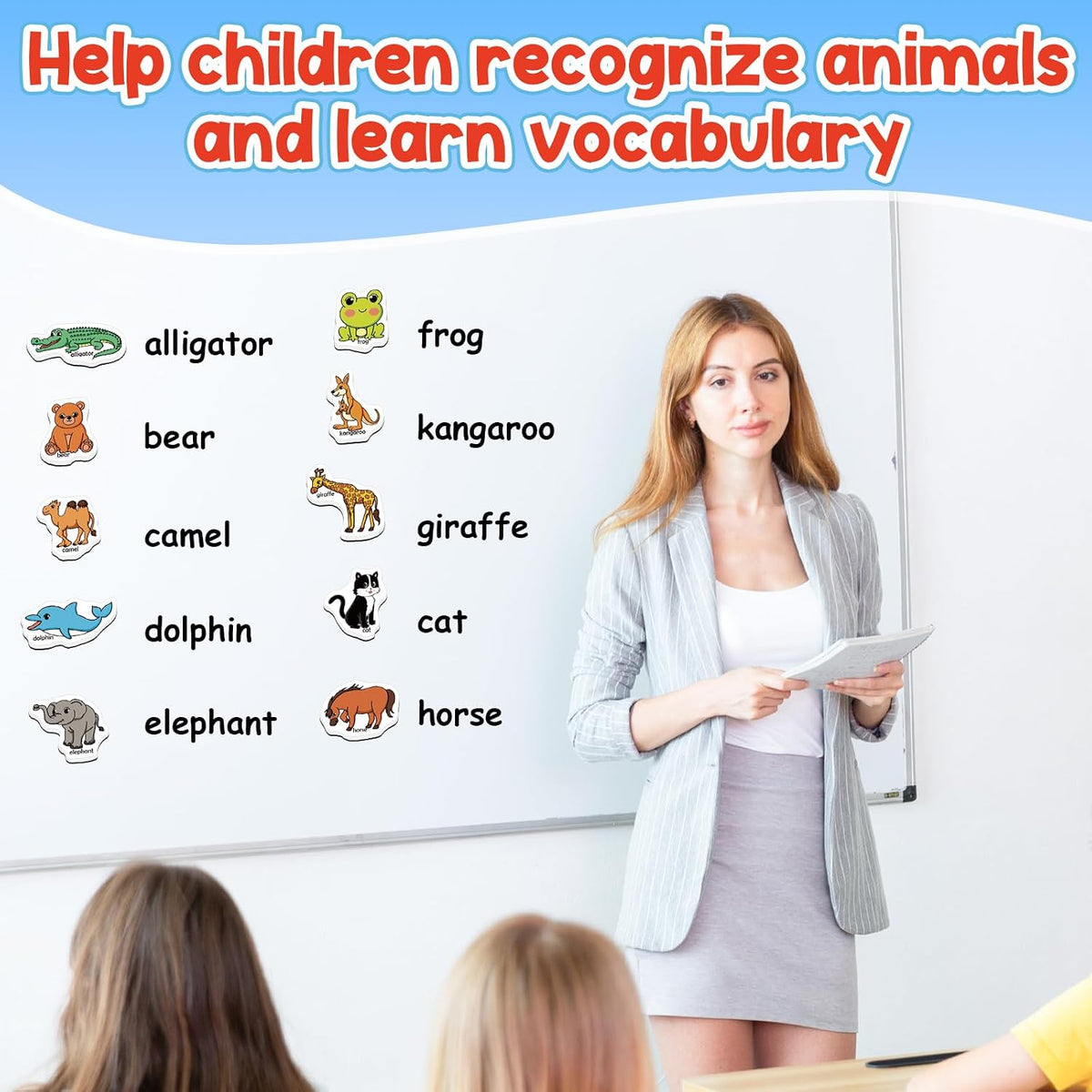 Kasfalci CVC Word Magnets for Toddlers 1-3 - Animal - image 2