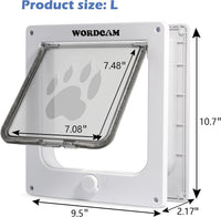 Wordcam X-Large Robust Cat Door for Interior/Exterior - White / Large - image 2