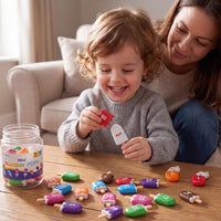 Odoorgames number matching toy, plastic popsicles numbered 1-20 in 7 colors - view 6