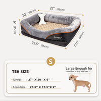 Medium Memory Foam Dog Bed Orthopedic Dog Bed & Sofa with Removable - Small-27"x20" - image 2