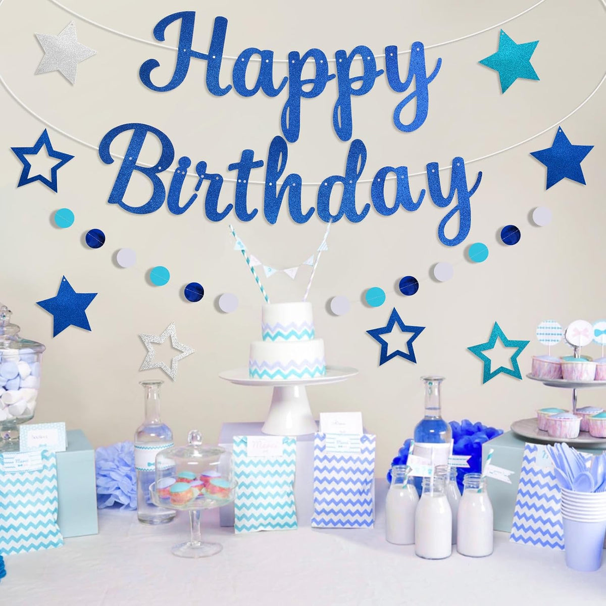 Halloween Birthday Banner - Blue / Star - image 3