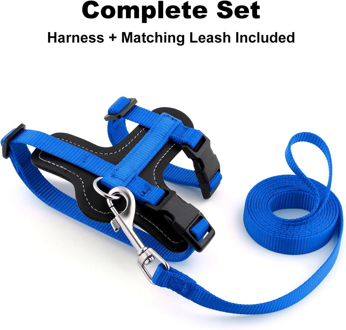 Plutus Pet Adjustable Cat Harness and Leash Set - Royal Blue - image 2