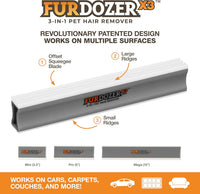 FurDozer Pet Hair Remover & Auto Detailing Tools - Gray / X3 MEGA - image 2