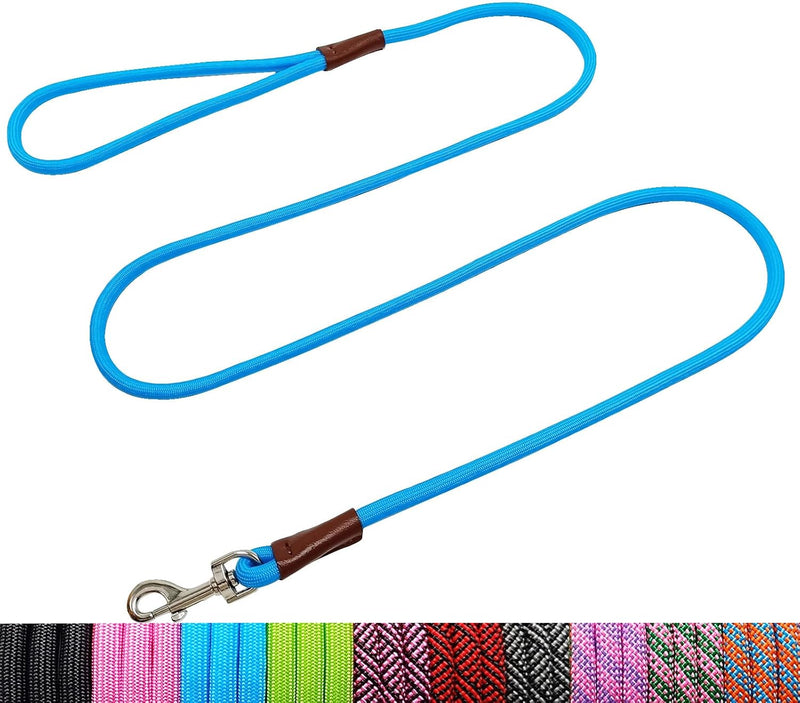 WYuZe 5ft Puppy Leash for Small Dogs Cats - Blue / 5 FT (3~18 lbs)