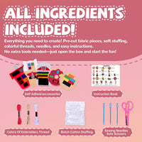 Cymbana Kids Sewing Kit, DIY Felt Plush Animals Unicorn Sewing Kit for Kids – Fun for Kids & Family - Sweets - image 3