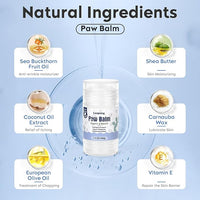 Dog Paw Balm, Moisturizer & Protection for Cracked Dry & Damaged Paws, Nose & Elbows Natural Lick Safe Dog Nose Balm