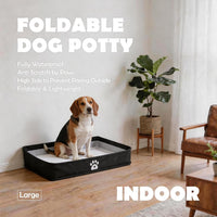 Meexpaws large foldable dog pee pad holder tray, 33 x 22 inches - view 2
