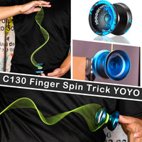 C130 YoYo Professional Responsive Yo yo Bearing for Kids Beginner - Black Blue