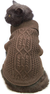 Cat Sweater Stretchy, 19 Colors, 6 Sizes - Brown / Medium / Vest