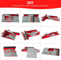 BCY hohipi 9 in 1 finger skateboard park kit with ramps, fingerboards, finger bike and scooter - view 3