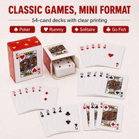 SHOWHIHI mini playing cards, 20 tiny red decks of 54 cards each, 1.65 inches tall - view 16