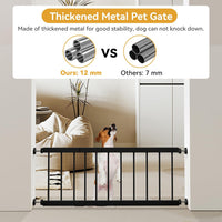 Dog Gate Indoor,18"-45" Adjustable Extra Wide Metal Short Dog Gate to Step Over, 10" Tall Small Pet - 18-45''W*18''H / Black - image 4