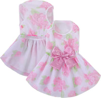 ASENKU Dog Dress Pet Wedding Dress Puppy Birthday Party Outfit - Rose / X-Small