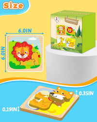 Benresive Wooden Toddler Puzzles - 4 PCS - image 3