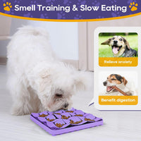 Silicone Snuffle Mat for Dogs, Blue - A(8"x8")-Purple - image 3