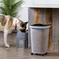 IRIS USA Airtight Pet Food Storage Rolling Container - 25 lbs / Black - image 2