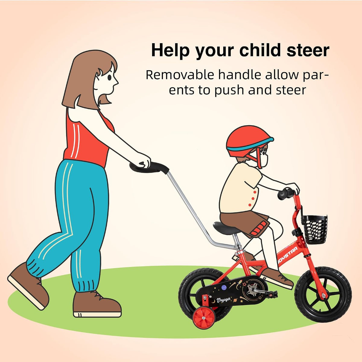 JOYSTAR 10" 12" 14" 16" Kids Bike for Boys and Girls Ages 1-7Y – Fun for Kids & Family - Red / 10 Inch with Training Wheels - image 4