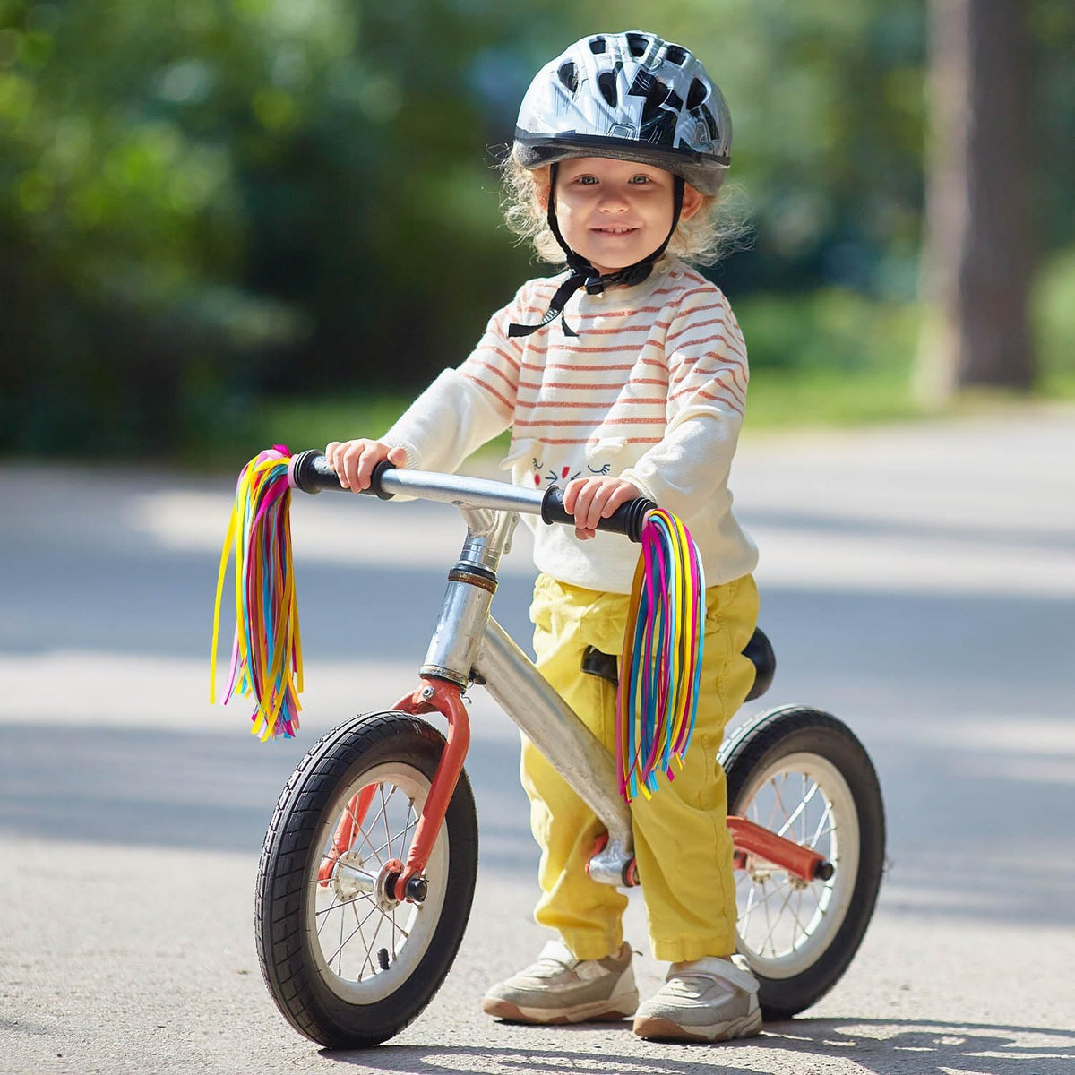 Bike Streamers Bike Tassels for Kids 1 Pair - Rainbow - image 3