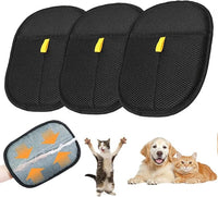 3pcs Pet Hair Removal Glove for Cats & Dogs, 2025 New Upgrade Efficient Grooming Gloves for Pet Hair, Reusable Cat Dog Electrostatic Hair Remover Grooming Glove Tool
