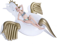 Jasonwell Giant Inflatable Flamingo Swan Pegasus Pool Float Summer - PegasusWhite / 3X-Large