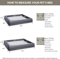 WNPETHOME XXXL Big Dog Bed, Washable Dog Couch with Removable Waterproof Cover, Orthopedic Large Pet Sofa Bed with Bolster Sides for Sleeping