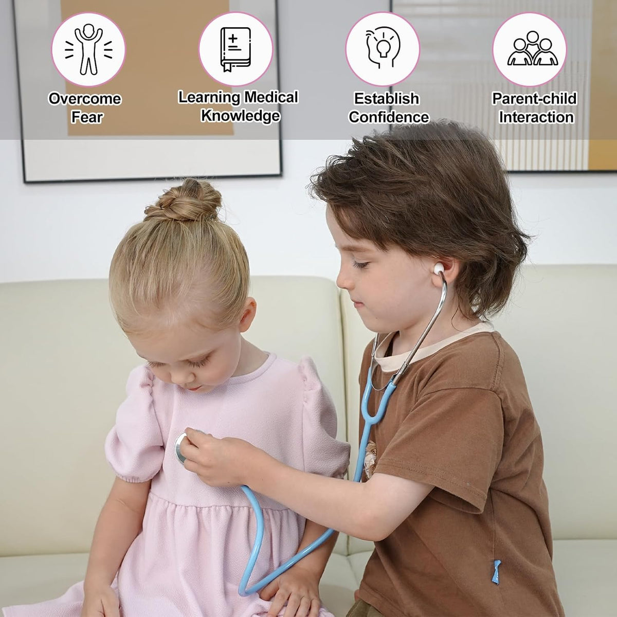 Phobby Kids Stethoscope Toy for 3 4 5 Years Old - 10 Pack - image 4