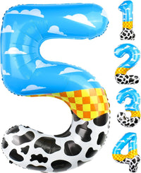 40 Inch Vibrant Spider-Themed Number Foil Balloons - Multicolor / 5