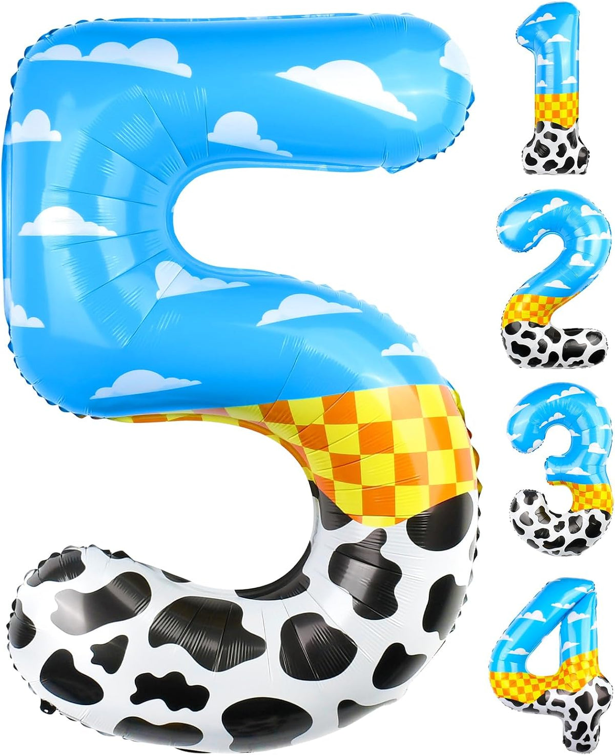 40 Inch Vibrant Spider-Themed Number Foil Balloons - Multicolor / 5
