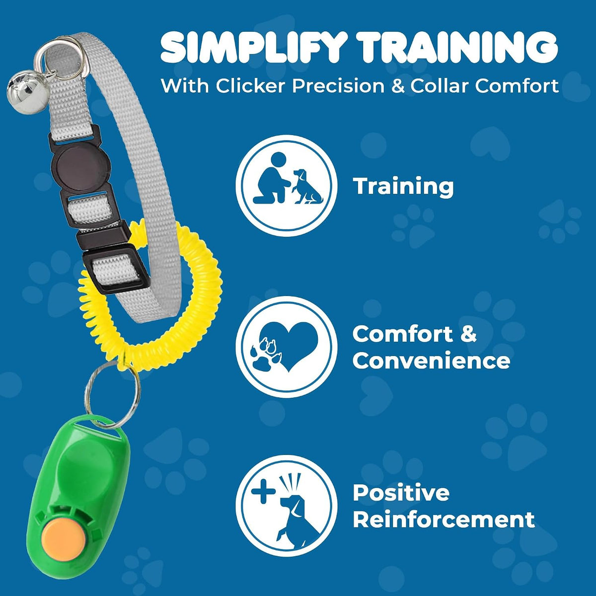SunGrow 2-Pack Dog Clicker for Training with Wrist Bands - 5 Clickers + 5 Puppy collars - image 3