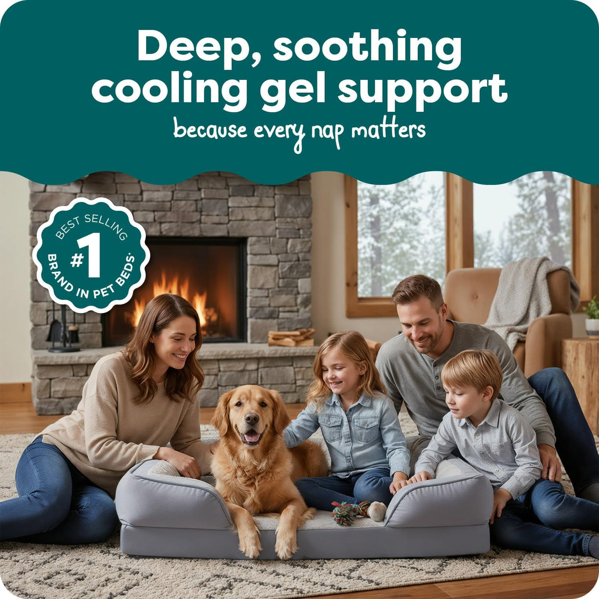 FurHaven Cooling Gel Dog Bed for Large Dogs - Jumbo / Granite Gray - image 2