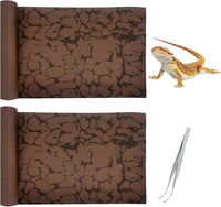 2 PCS Reptile Carpet Sand Mat Pet Terrarium Liner Lizard Bedding Mat - S:11.8"x19.7" (2Pcs)